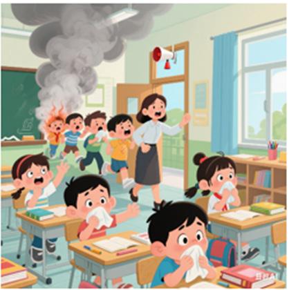 教室起火